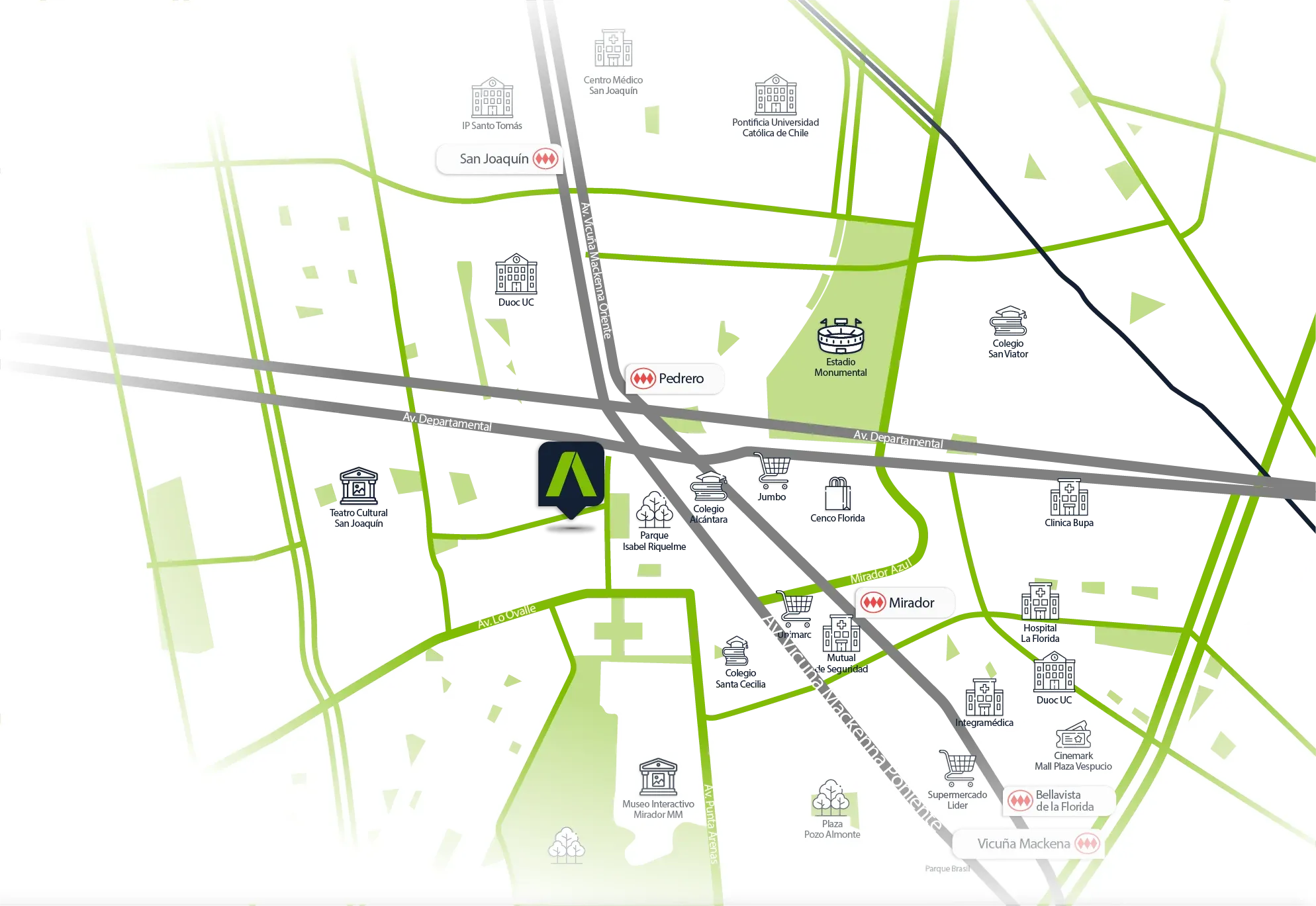 Mapa del barrio Campvs San Joaquín